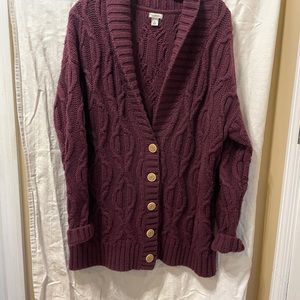 LL BEAN large thick sweater jacket.